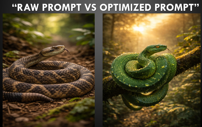 Raw Prompt vs Optimized Prompt